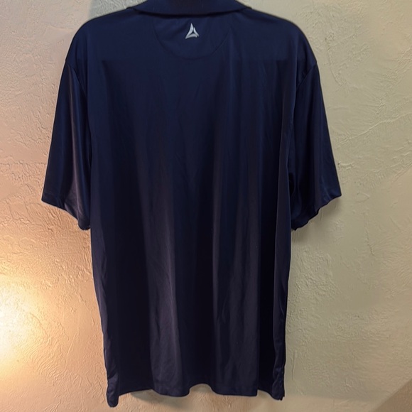 Navy Blue Polo Shirt with Short Sleeves and Relaxed Fit - Picture 3 of 3